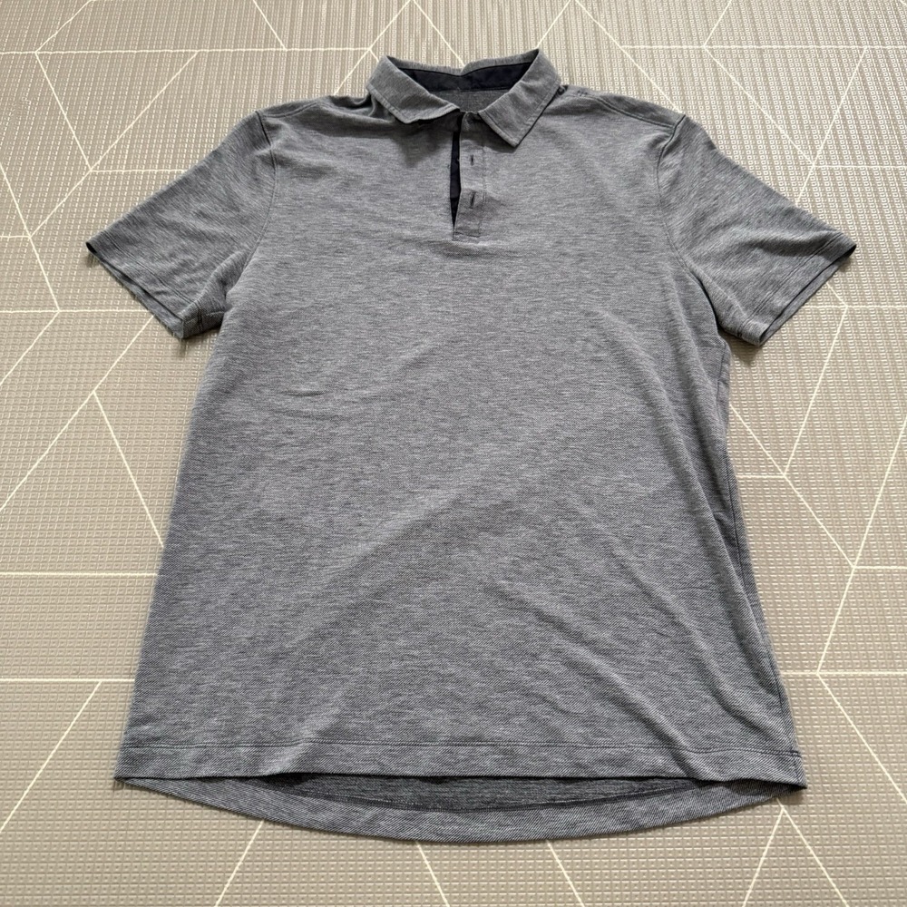 Lululemon Men's Golf Polo L Heather Gray Short Sleeve Performance